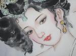 发簪里的中国风情：宝髻瑶簪。严妆巧，天然绿媚红深。